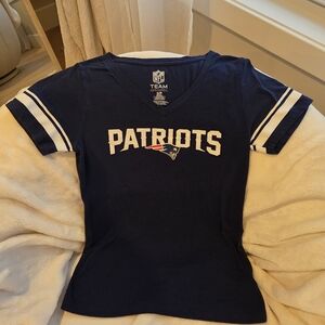 NFL Patriots Navy and White Kids Tee